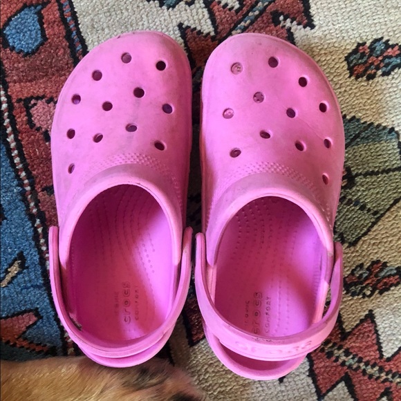 pink crocs size 12